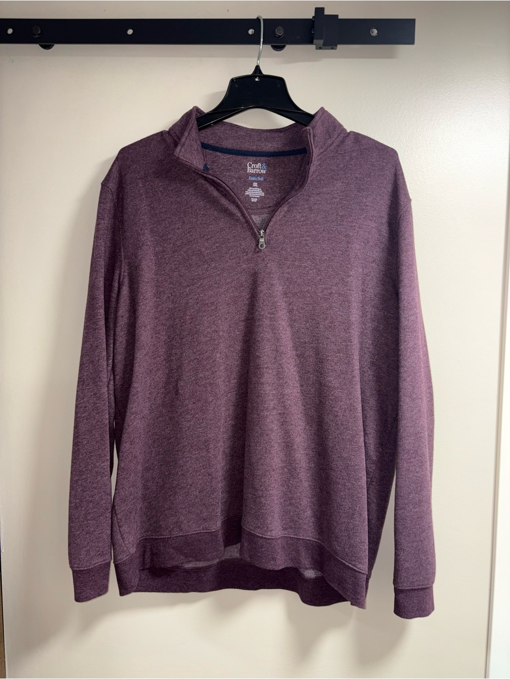 NWOT Croft & Barrow Men's Quarter-Zip Sweater - Plum